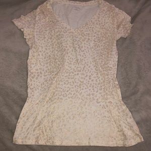 Metallic leopard print t shirt